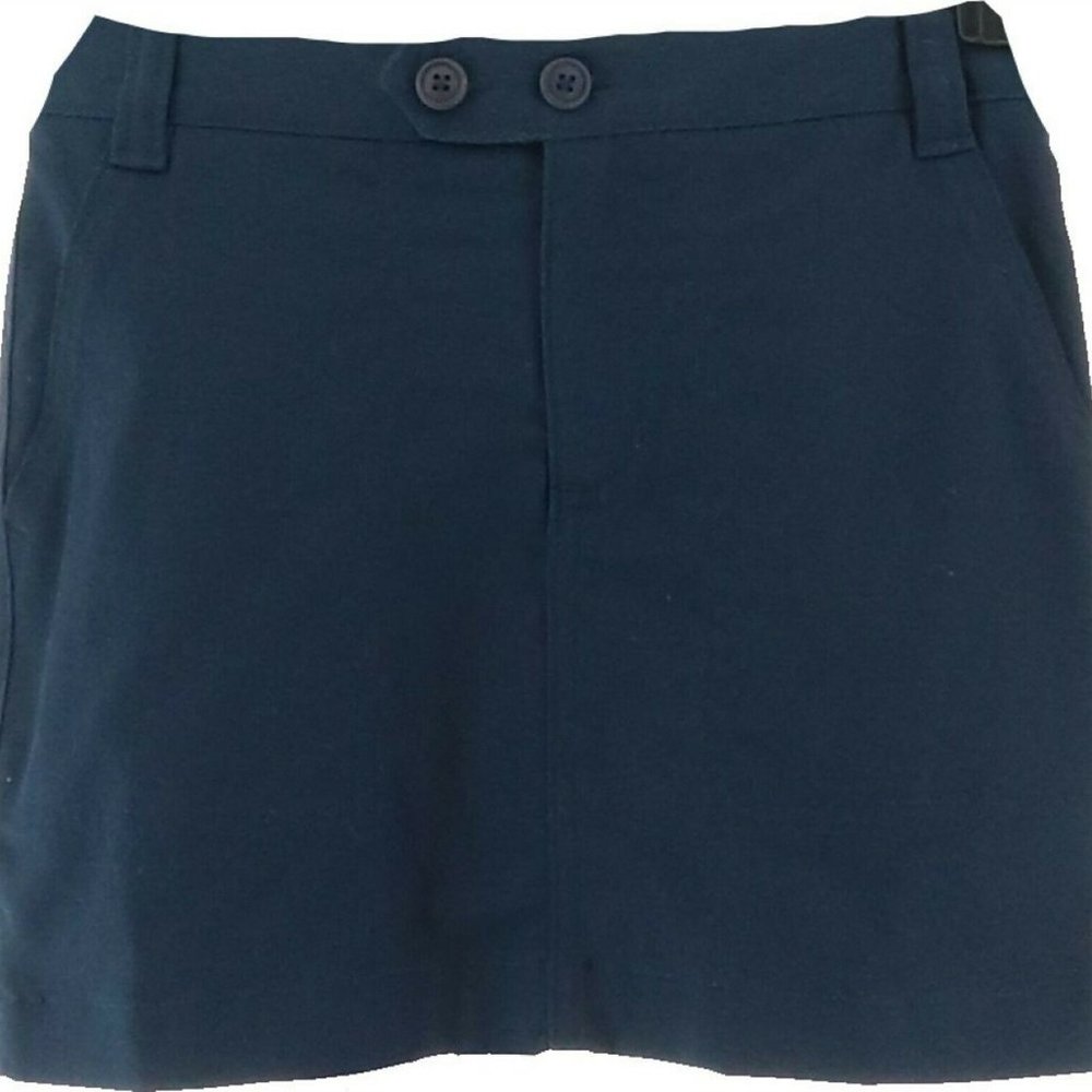 NWT‎ LANDS' END CHINO SHORT CLASSIC NAVY SKORT 8